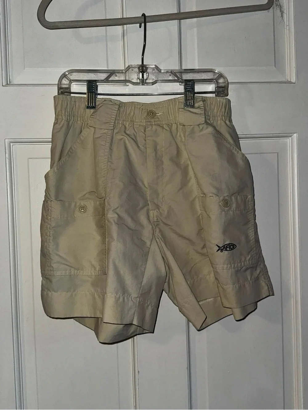 AFTCO Tan Men's Cargo Shorts with Elastic Waist